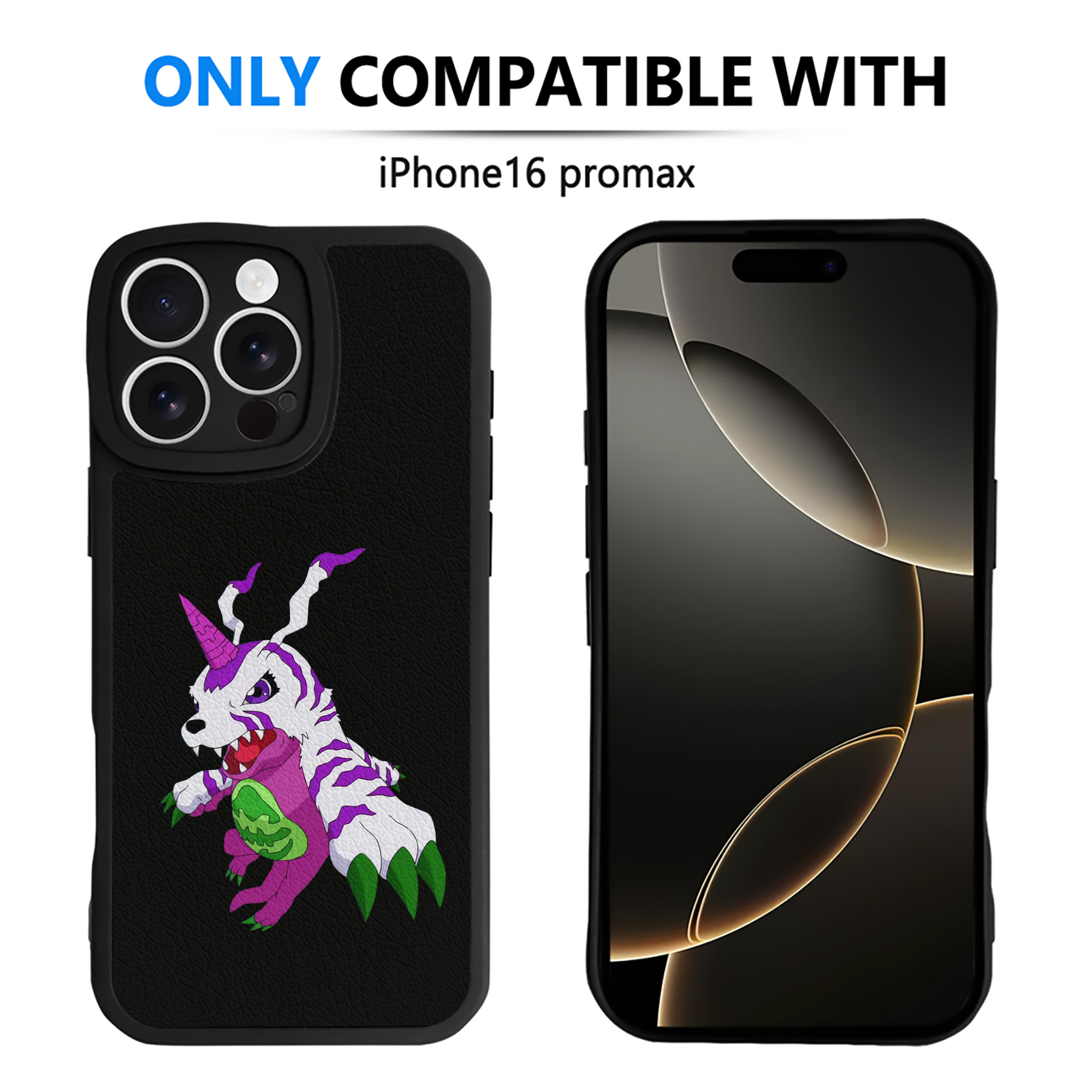 （画像用） Digimon デジタルモンスター/デジモン 【iPhone 16シリーズ対応】シリコンスマホケース（レザー調） 材質：シリコン